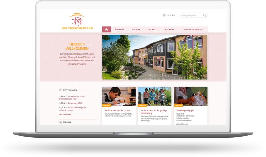 Webdesign für eine Förderschule bei Heilbronn