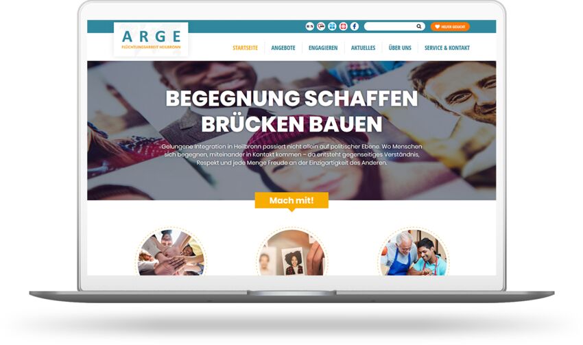 Webdesign und Printdesign für die Flüchtlingshilfe in Heilbronn