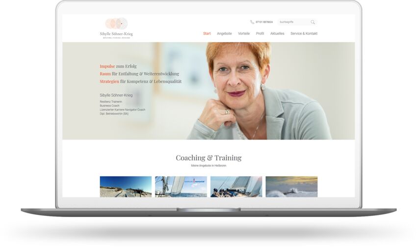 Webdesign & Printdesign für einen Heilbronner Business Coach