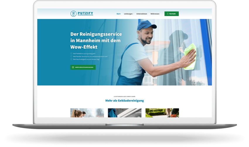 Webdesign für ein Reinigungsservice aus Mannheim