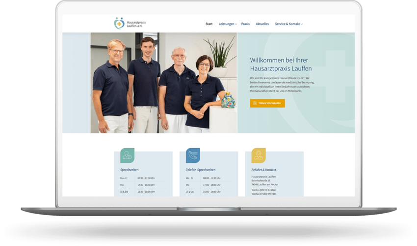 Webdesign, Print & Logo für eine Arztpraxis