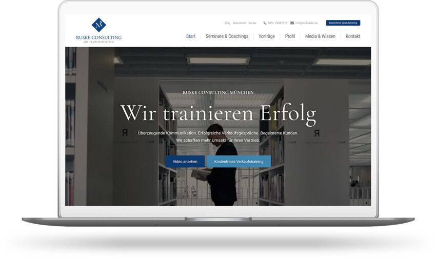 Website, Logo & Printmedien für einen Vertriebscoach & Verkaufstrainer aus München