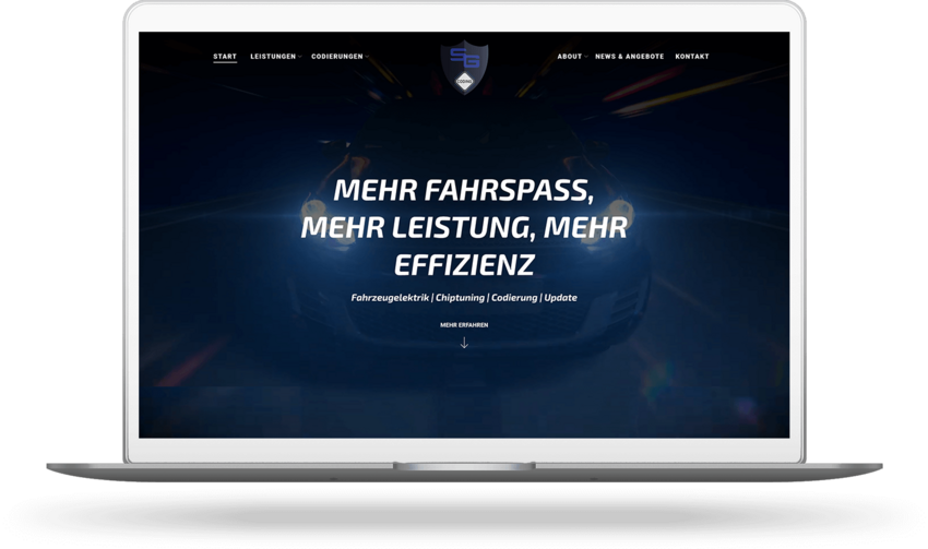 Website für einen Autotuner aus Erlenbach