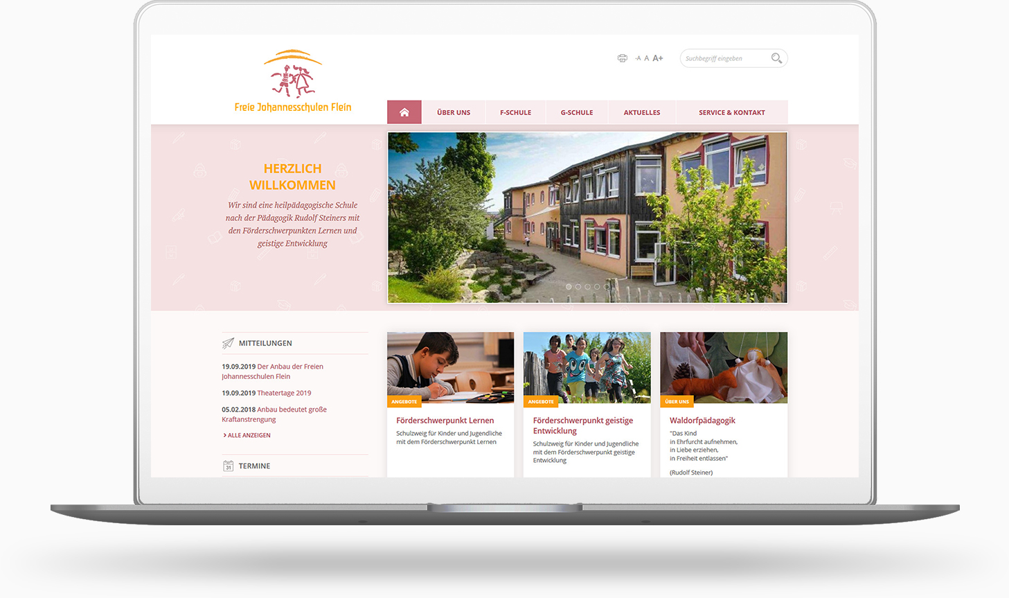 Webdesign und Grafikdesign Heilbronn - Projekt Webdesign für eine Förderschule bei Heilbronn